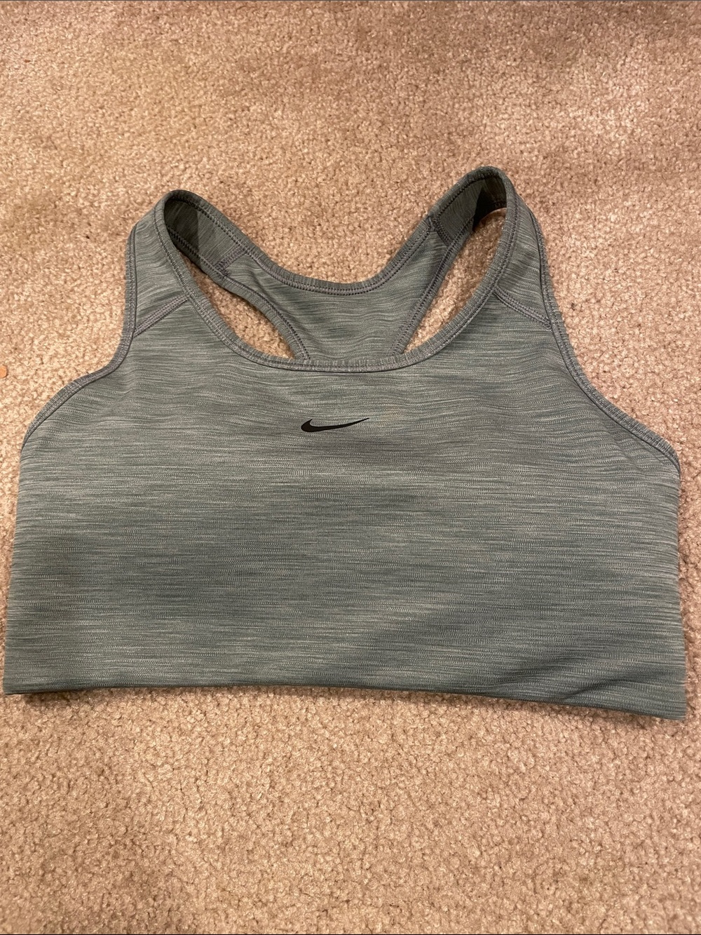 EUC Nike Heathered Sage dri-fit Racerback Sports Bra, L